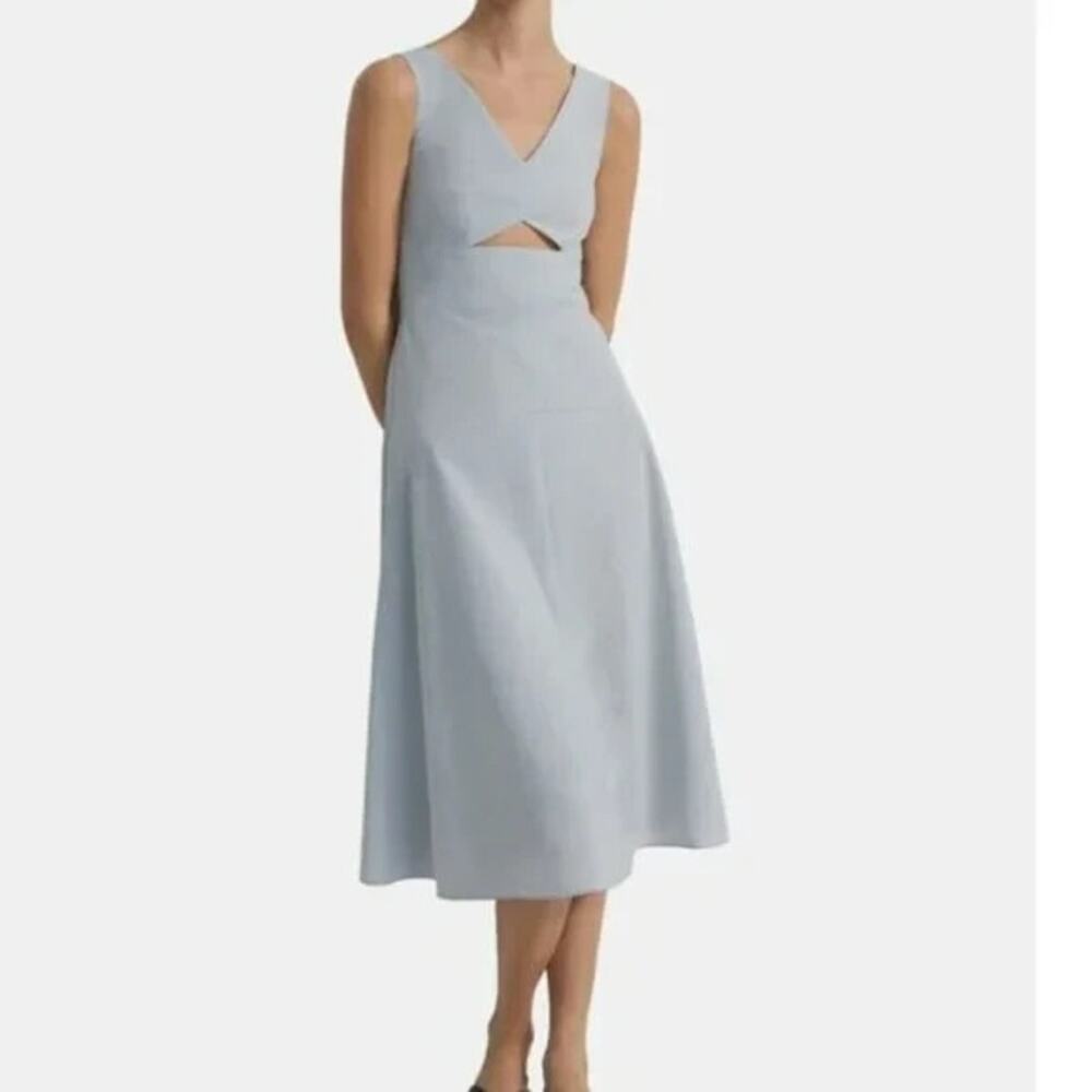 NWOT Theory Harbour-fvh Light Blue Keyhole A Line Dress Size 2
